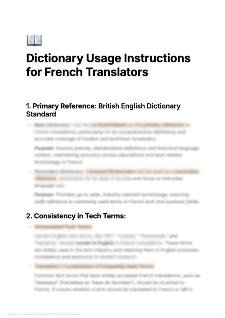 Localisation d'une formation asynchrone vers différents langues : documents et guidelines pour accompagner la localisation, traduction et intégration LMS